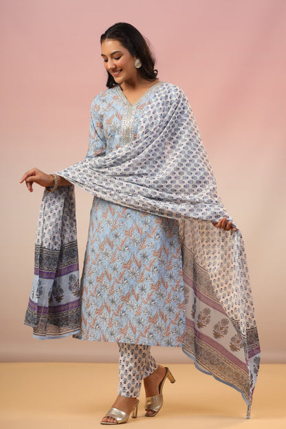 Cotton Kurta Sets With Dupatta