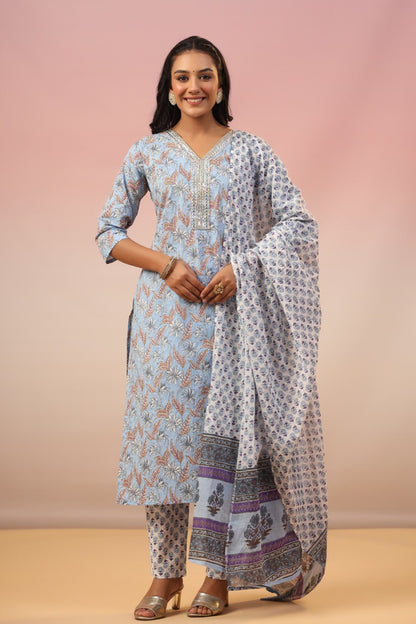 Cotton Kurta Sets With Dupatta