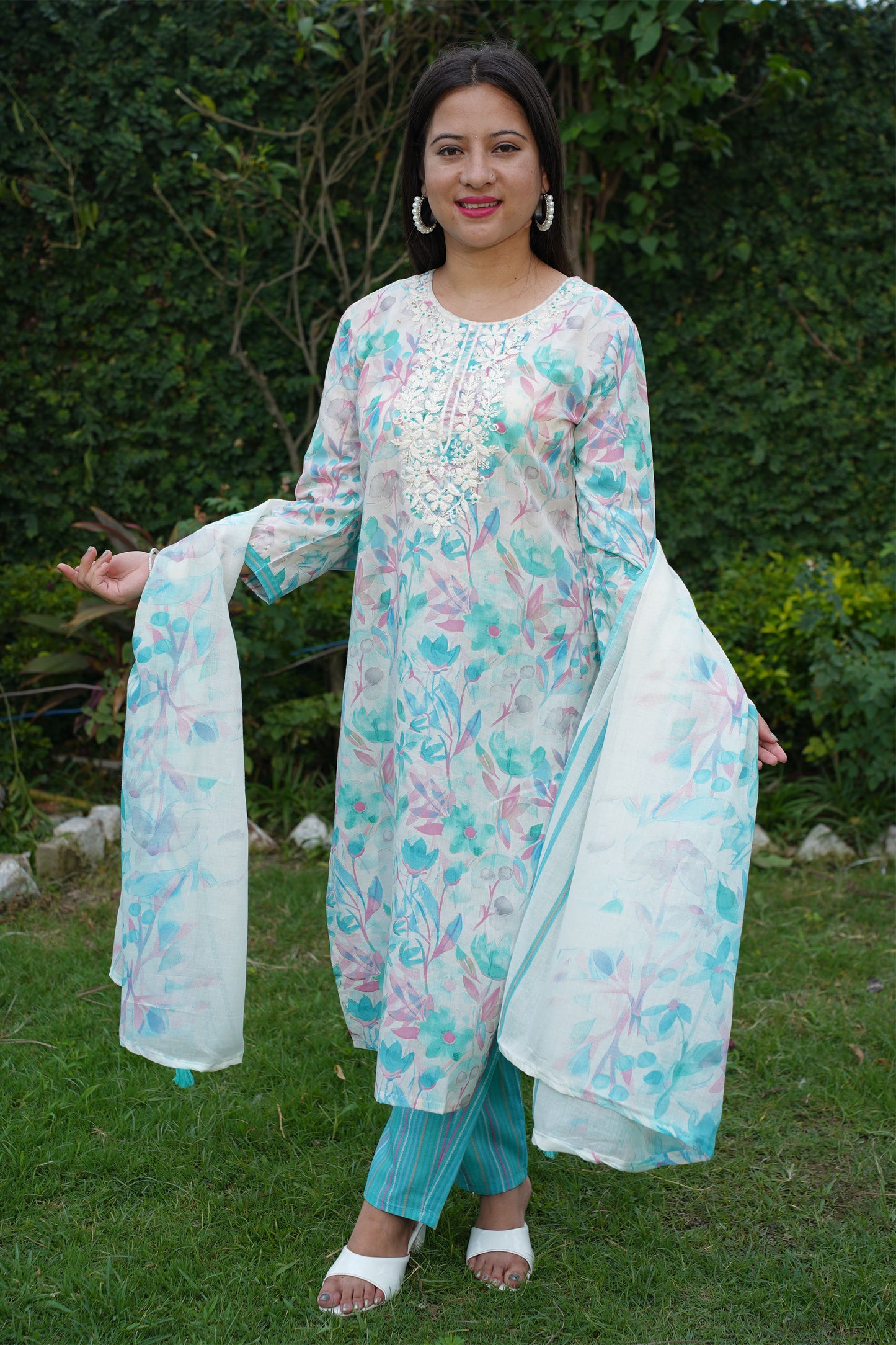 Cotton Suits With Cotton Dupatta 