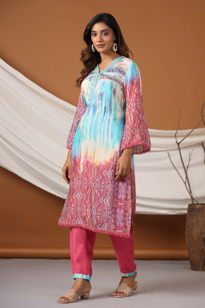 Serene Pink Muslin Co-ord Set