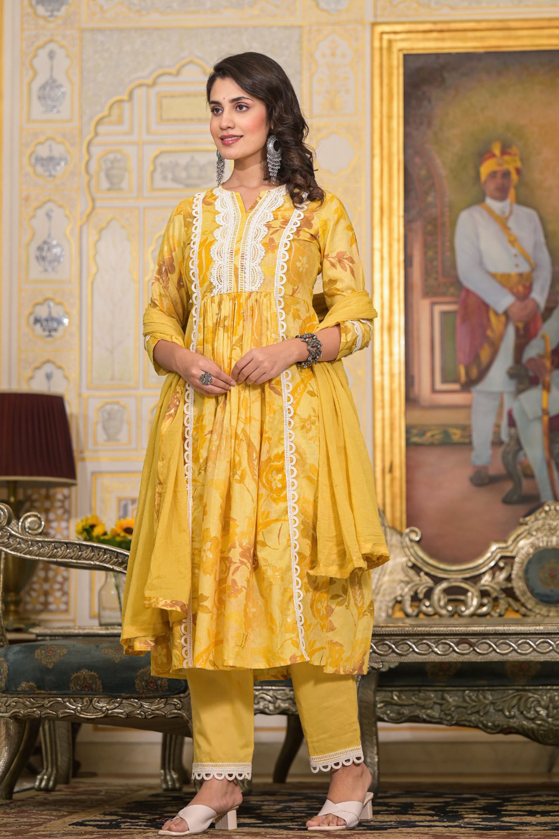 Yellow Anarkali Suit