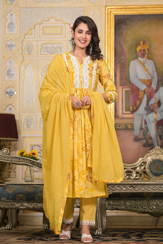 Yellow Anarkali Suit