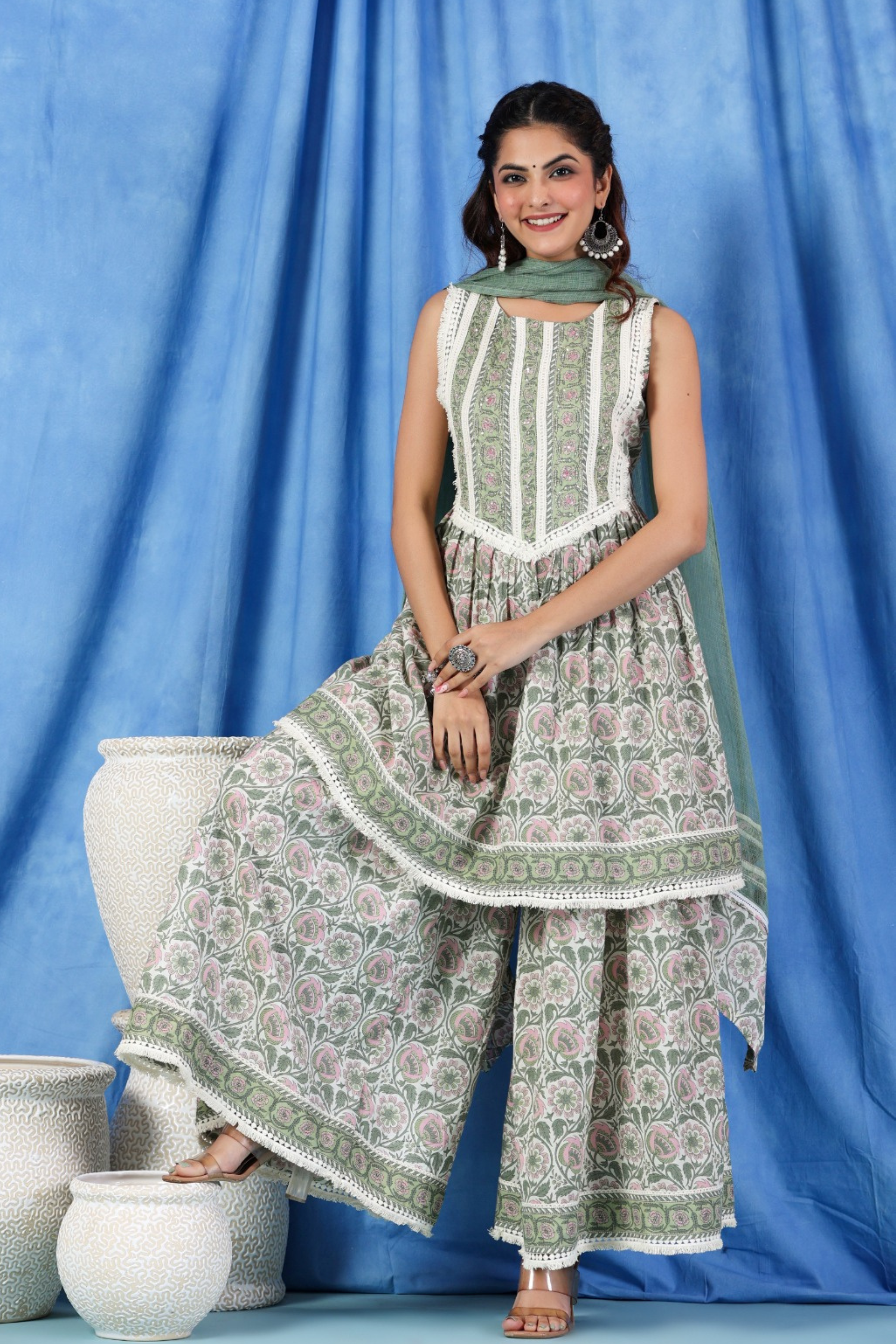 Cotton Sharara Suit - Tisna