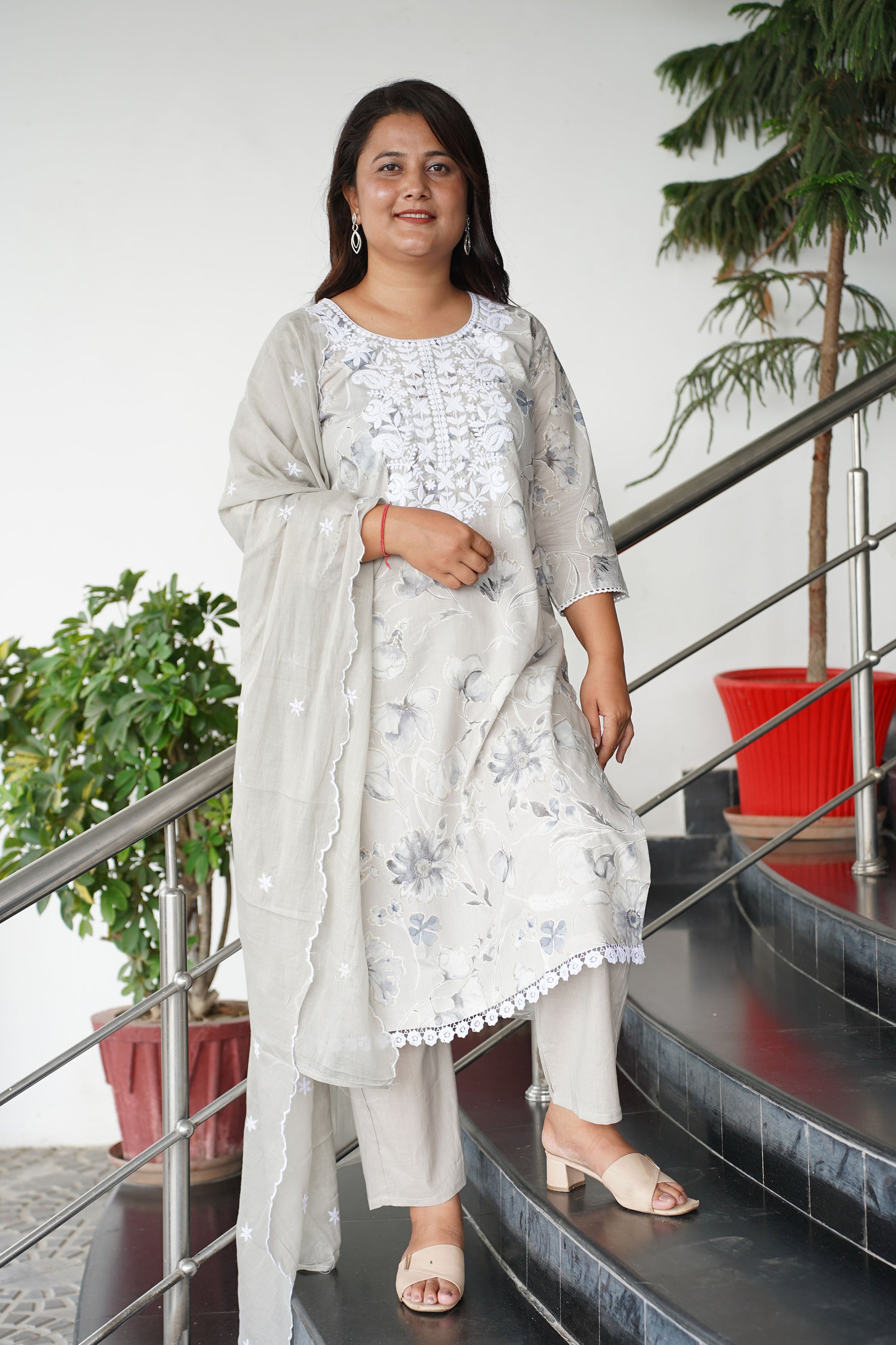 Kurti Pant Set With Dupatta 