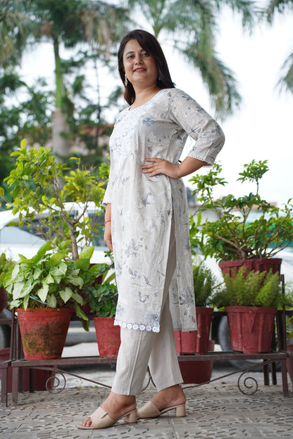 Kurti Pant Set With Dupatta 