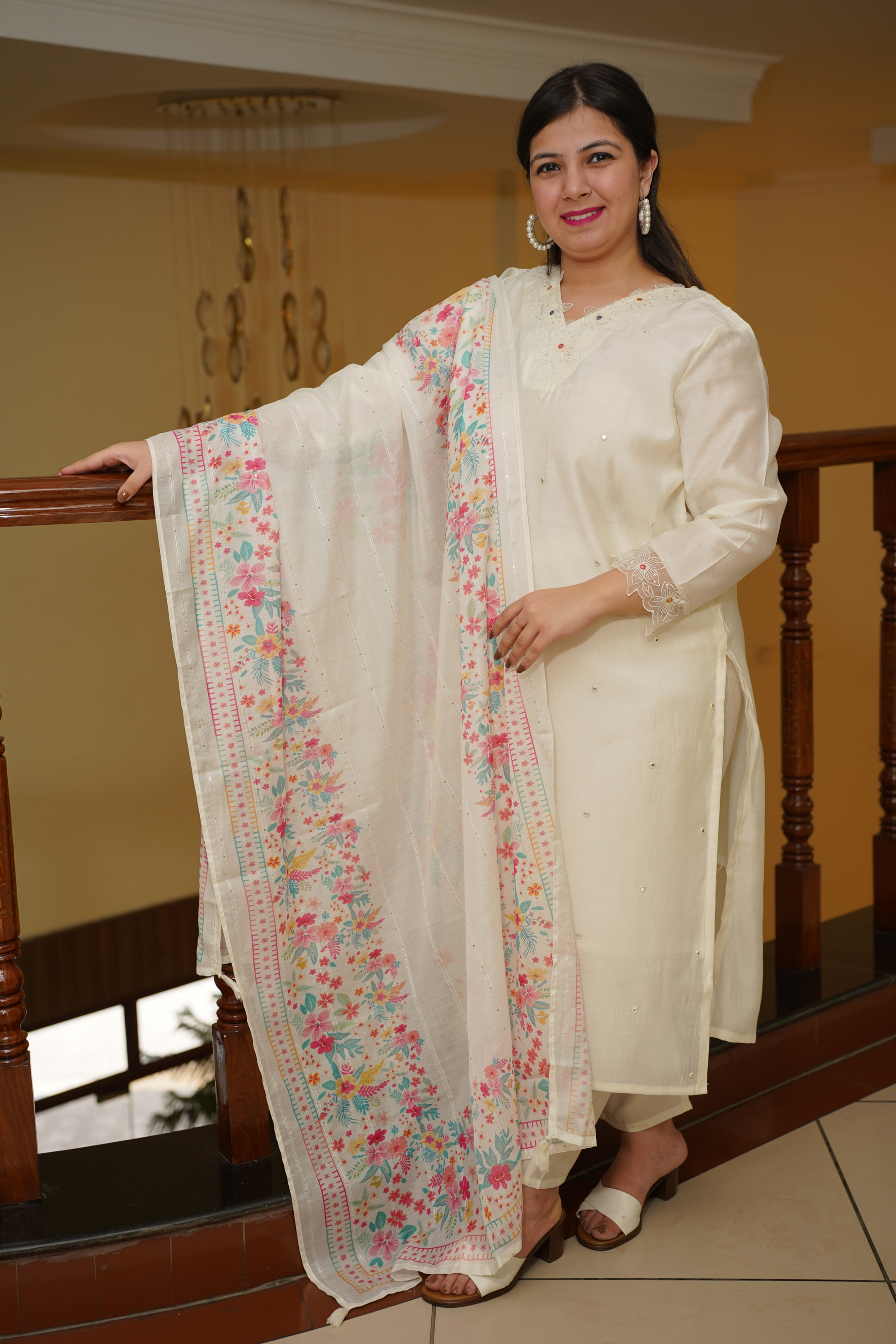 Kurti Pant Set With Dupatta