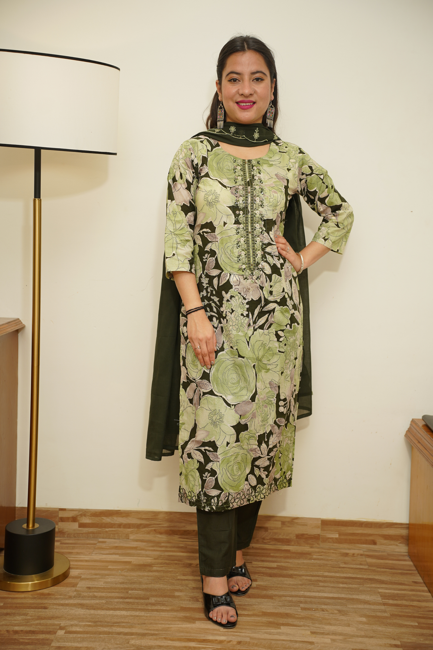 Floral Print Kurta Set