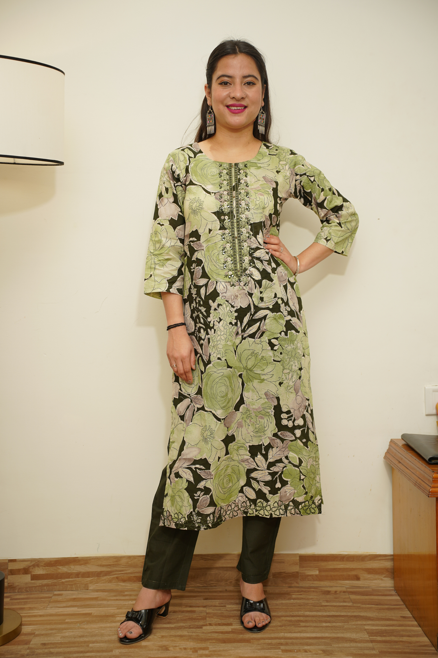 Floral Print Kurta Set