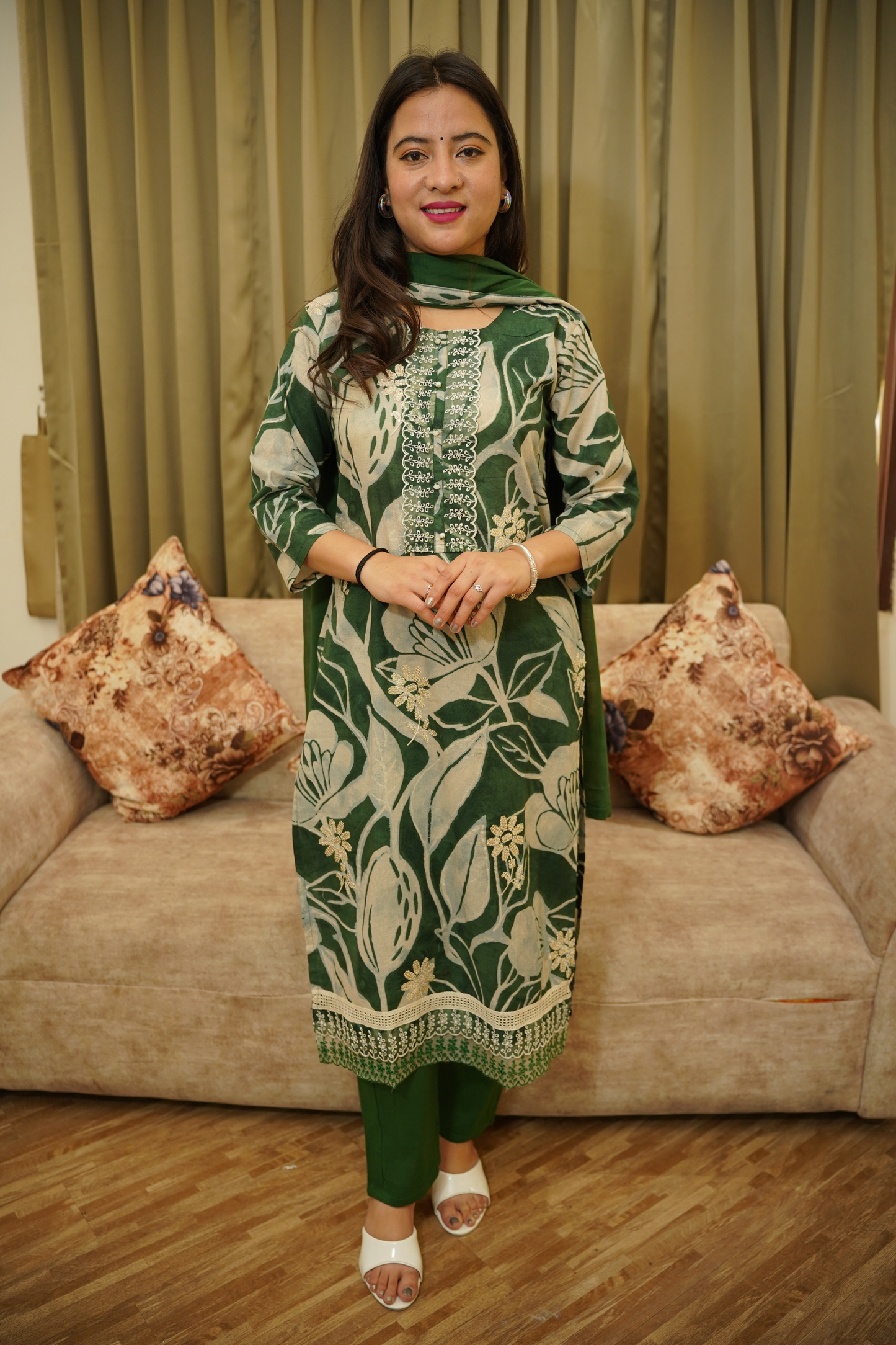 Green Kurta Set