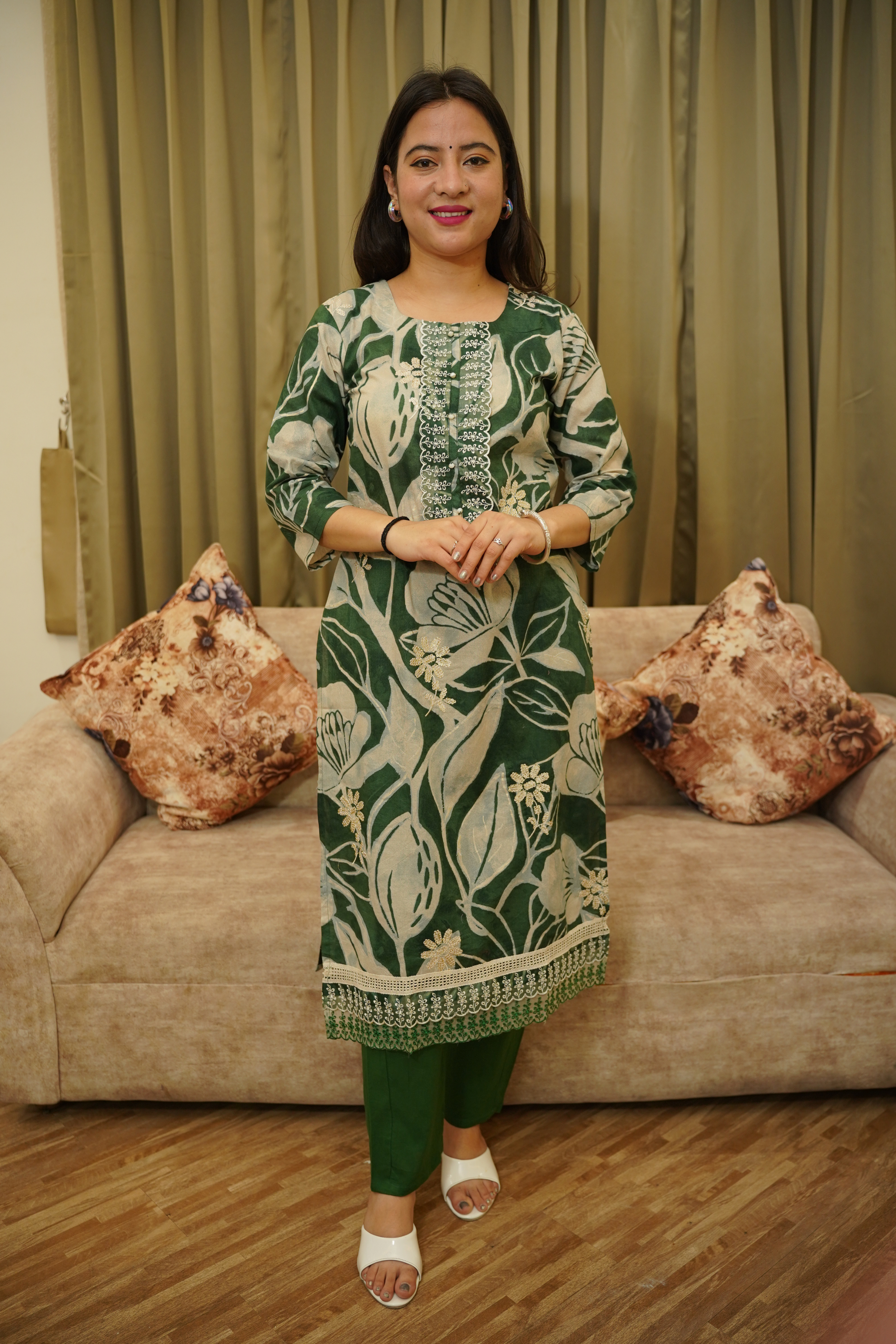 Green Kurta Set