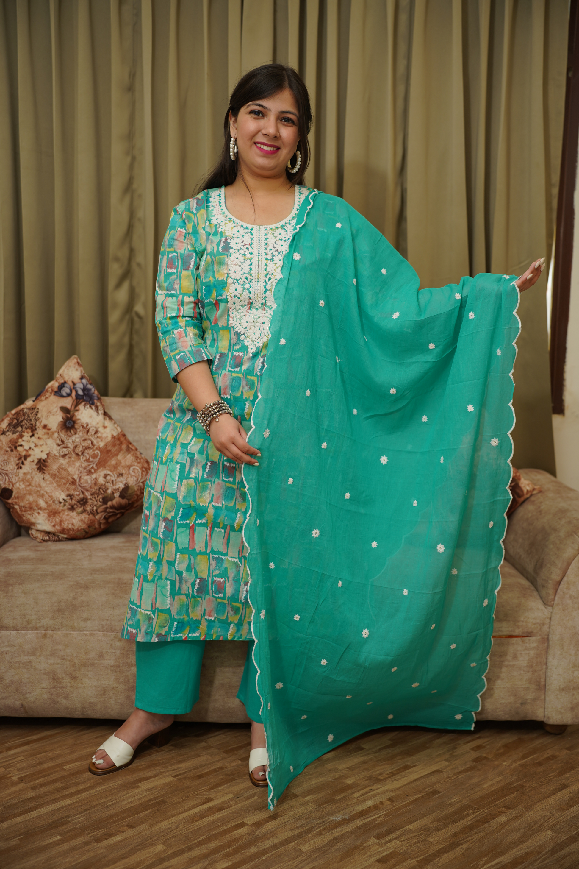 Cotton Kurta Sets With Dupatta