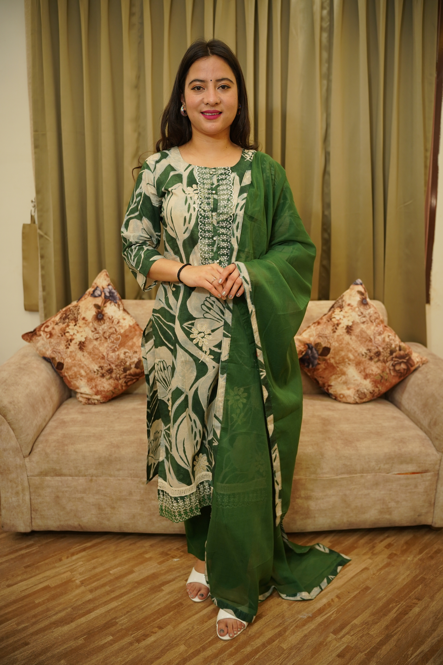 Green Kurta Set