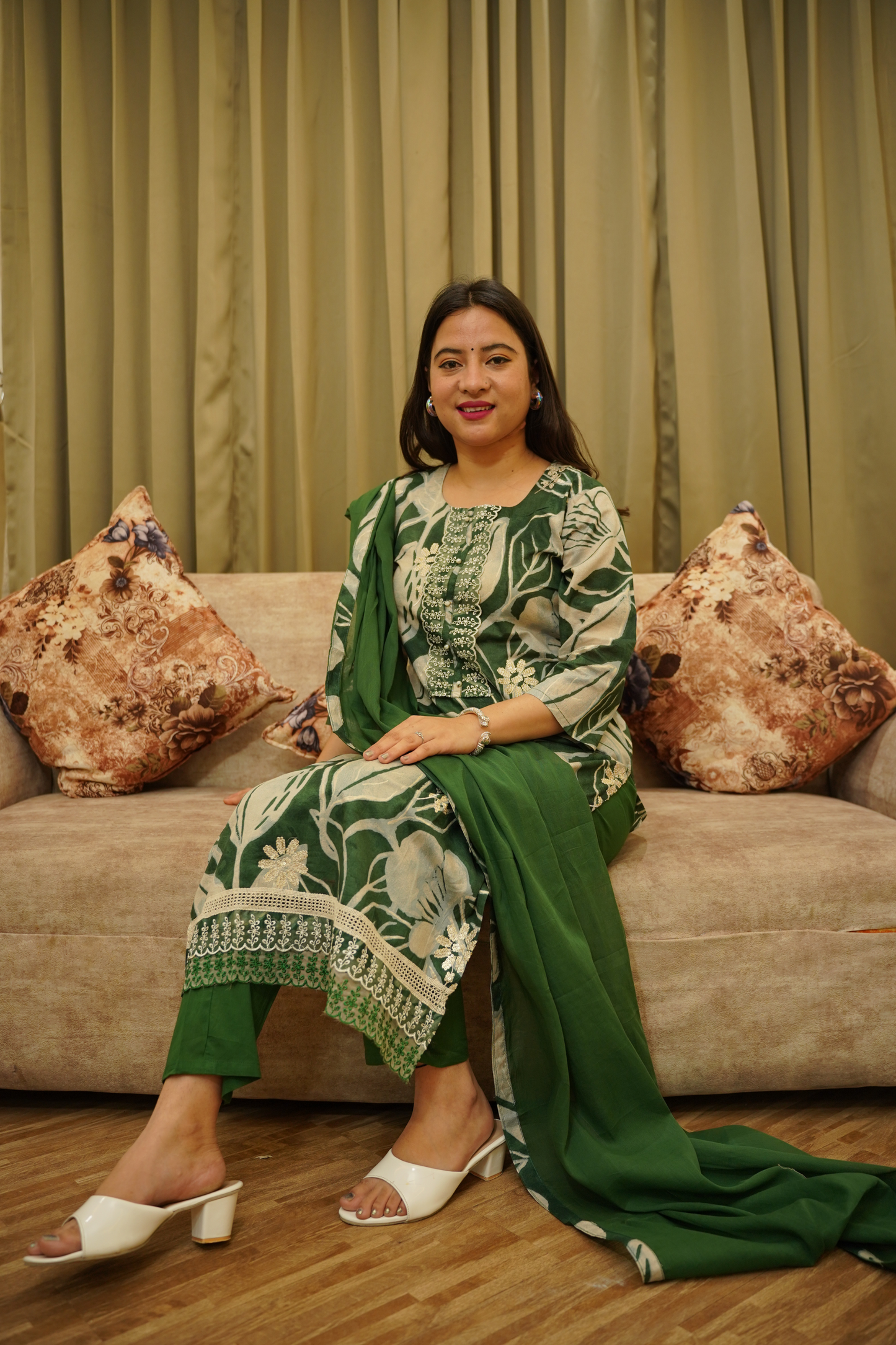 Green Kurta Set