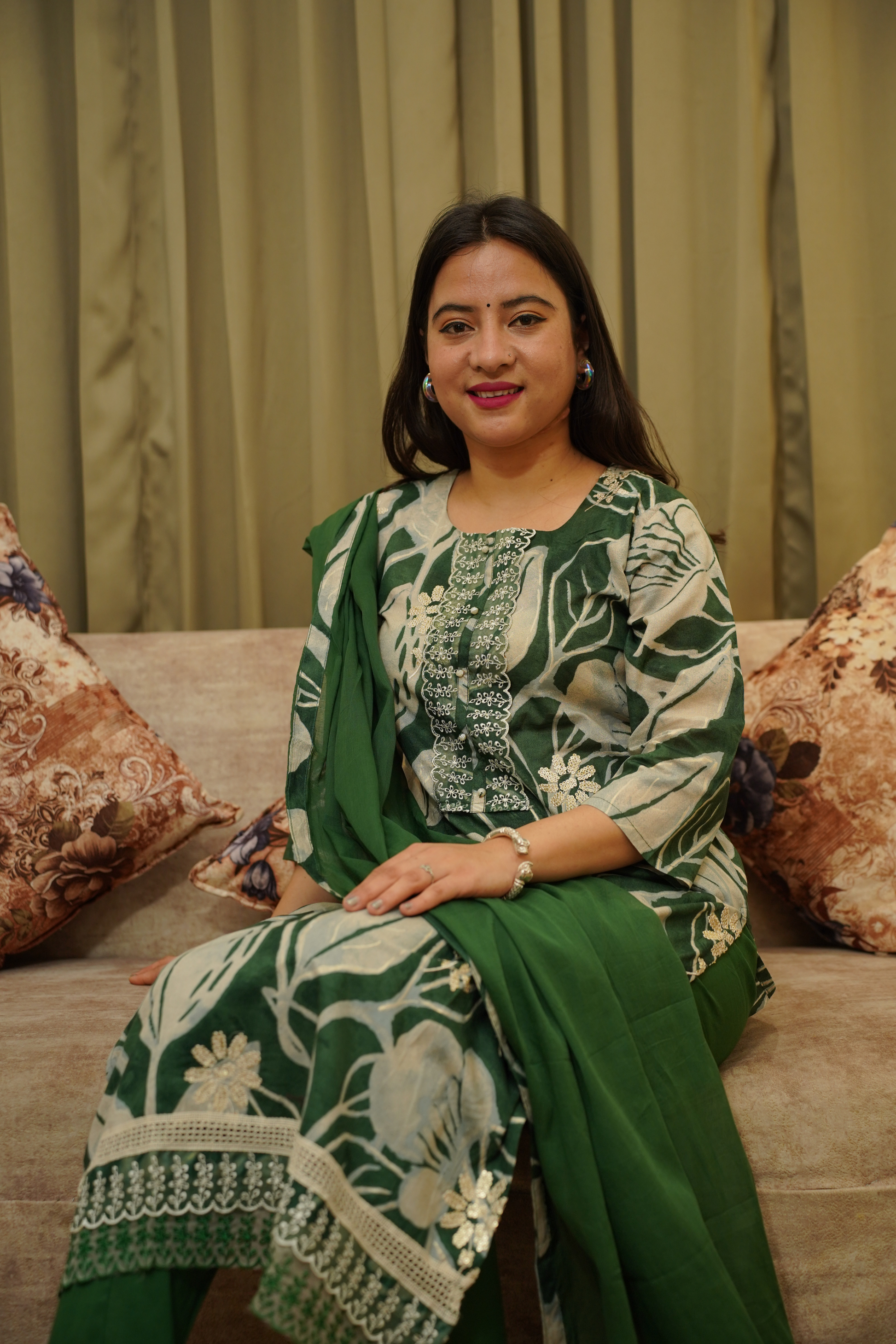 Green Kurta Set