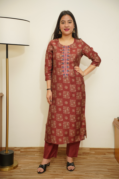 Kurta Palazzo Set With Dupatta