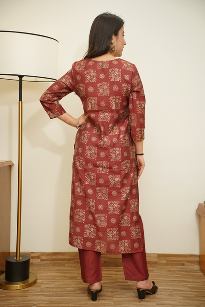 Kurta Palazzo Set With Dupatta