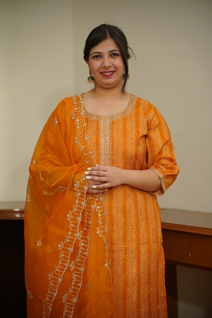 Kurti Pant Set With Dupatta