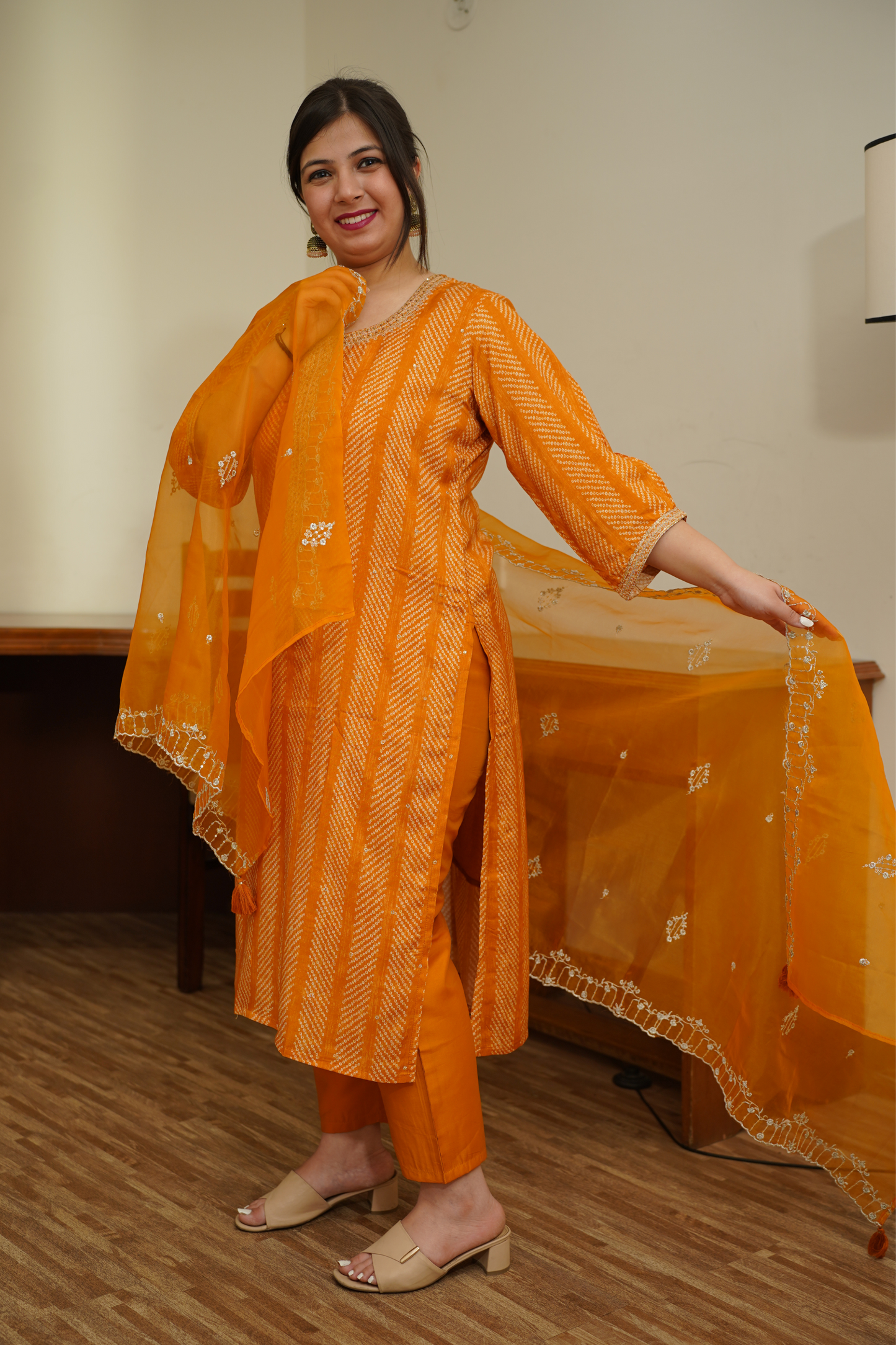 Kurti Pant Set With Dupatta