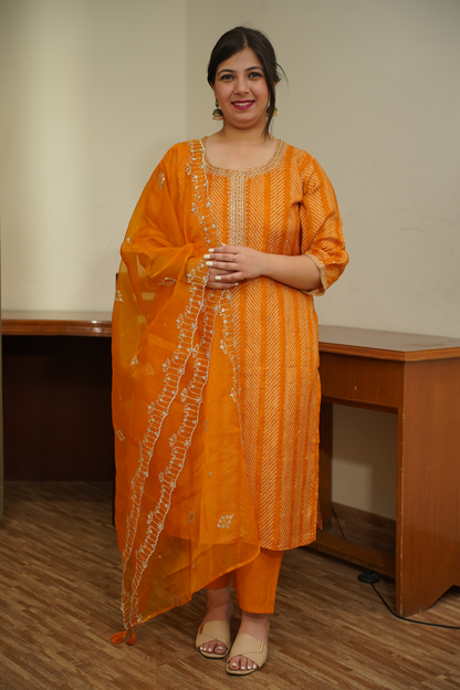 Kurti Pant Set With Dupatta