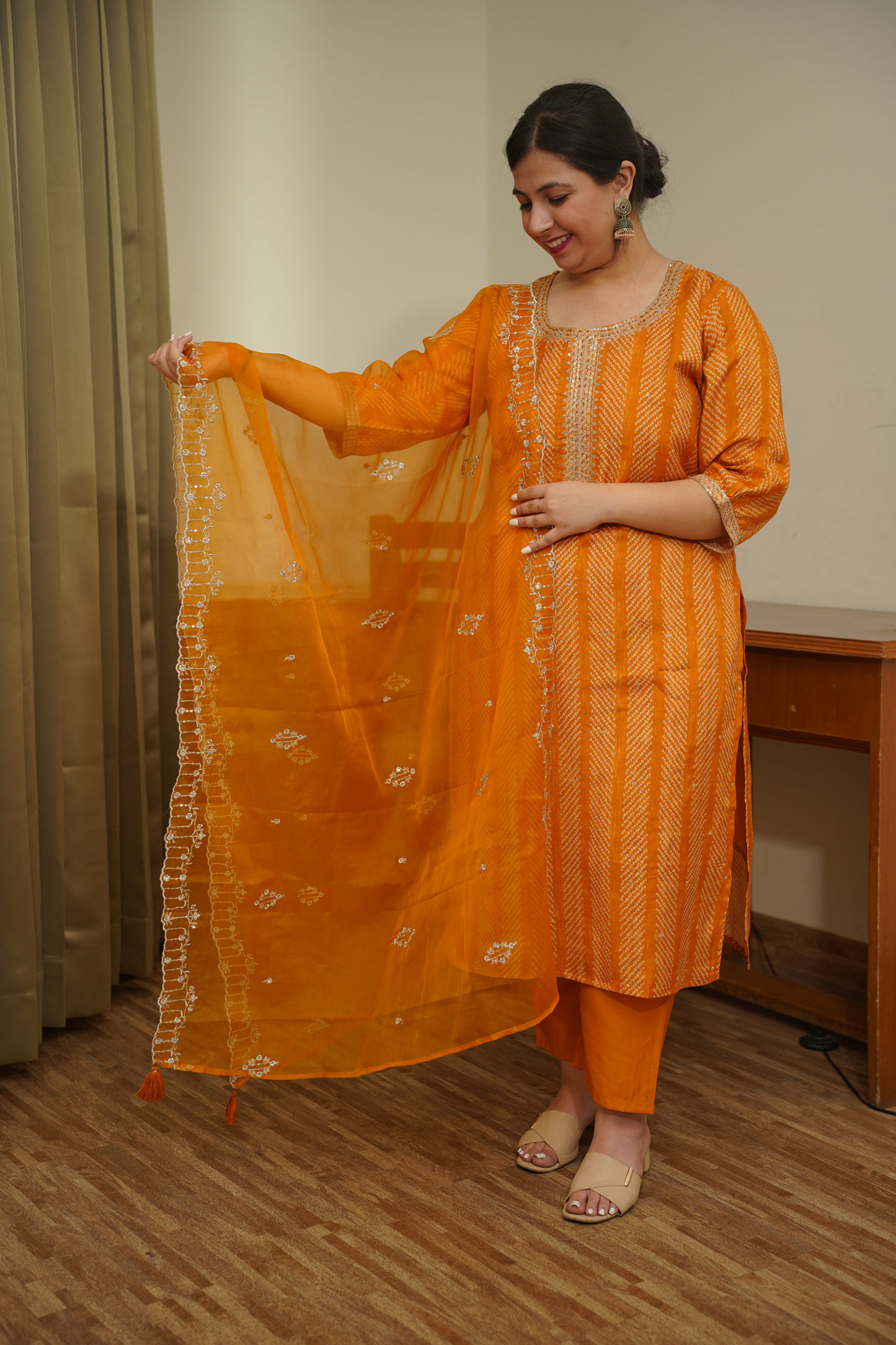 Kurti Pant Set With Dupatta