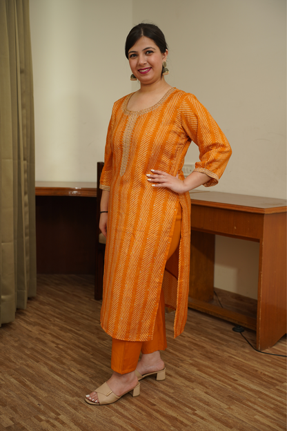 Kurti Pant Set With Dupatta