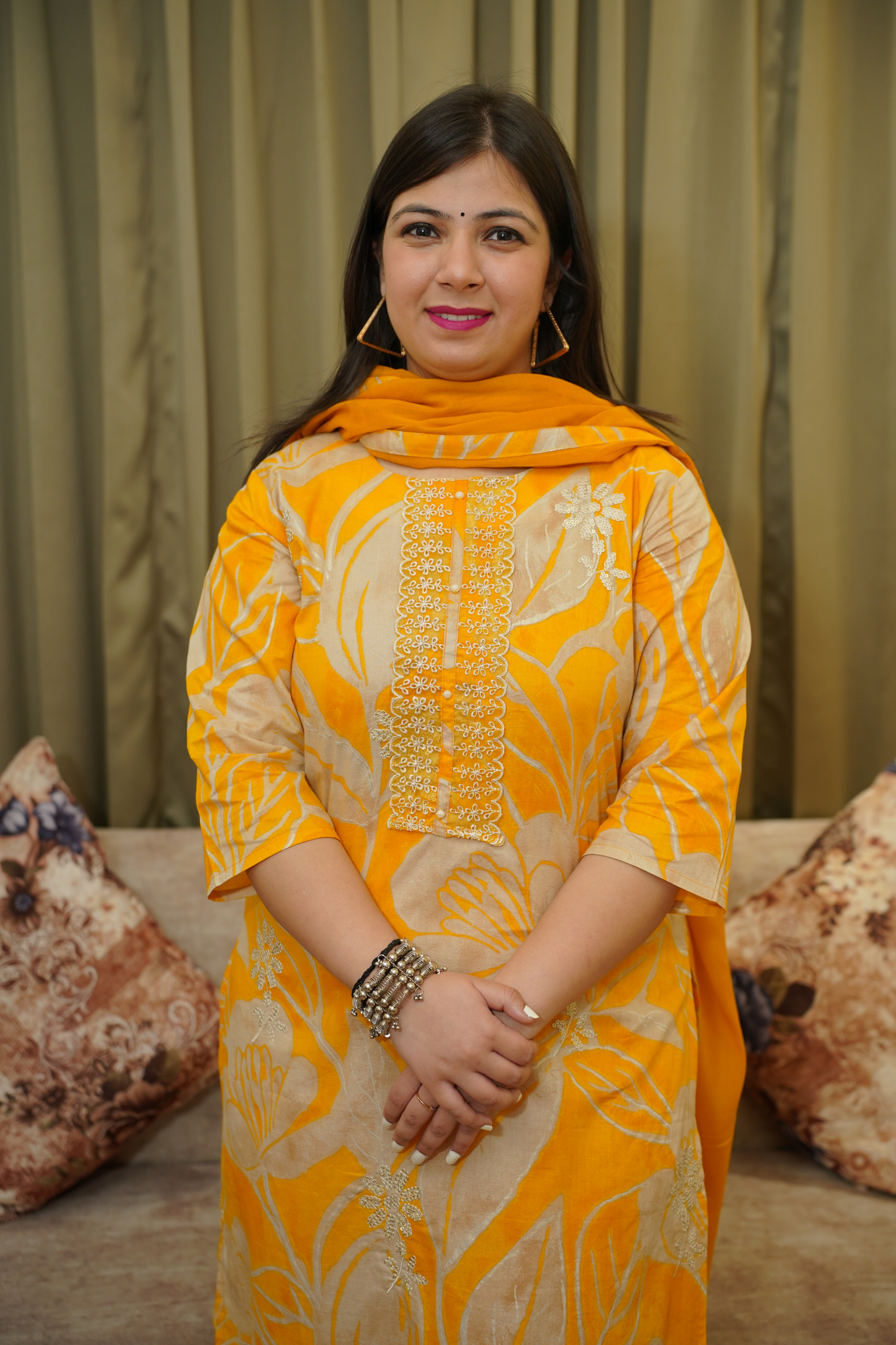 Yellow Kurta Set For Women