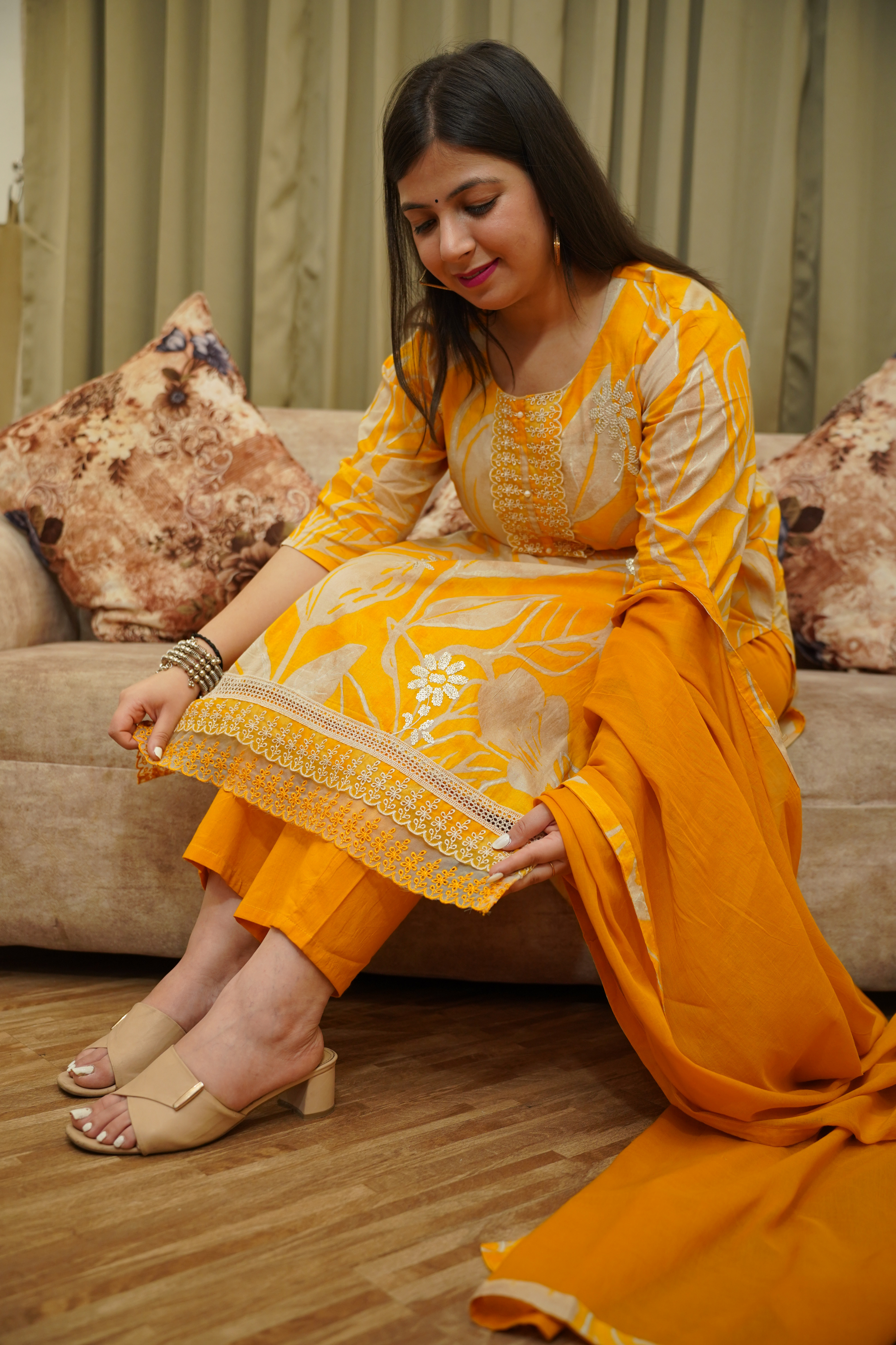 Yellow Kurta Set For Women