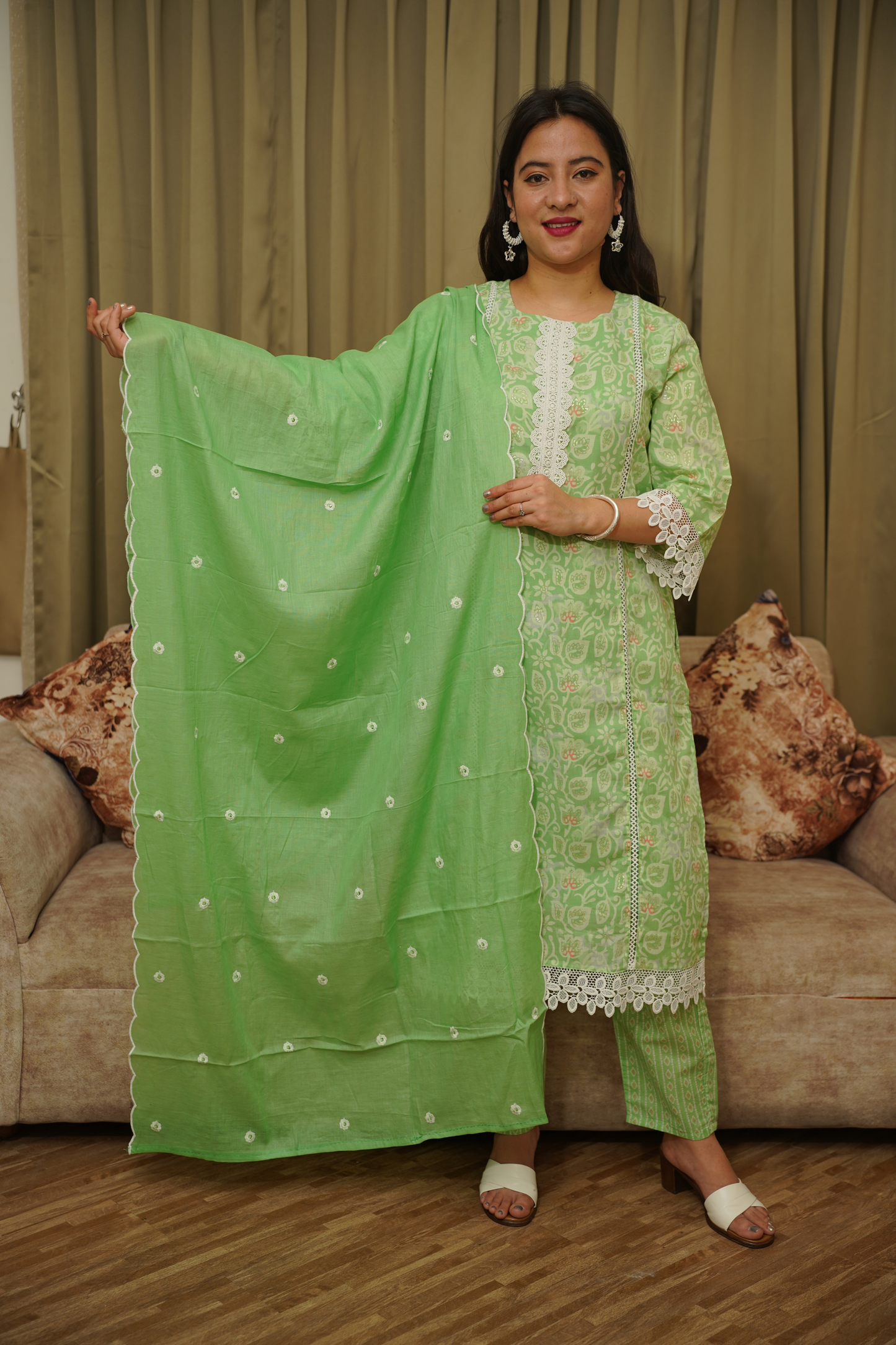 Cotton Kurta Sets With Dupatta