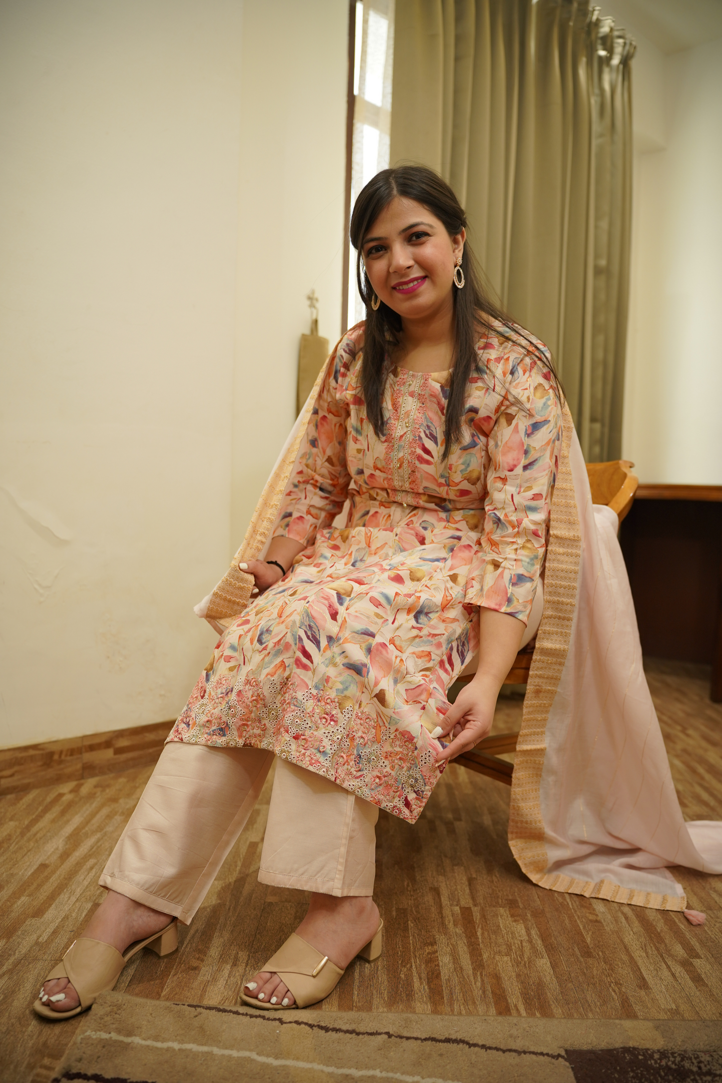 Floral Print Kurta Set