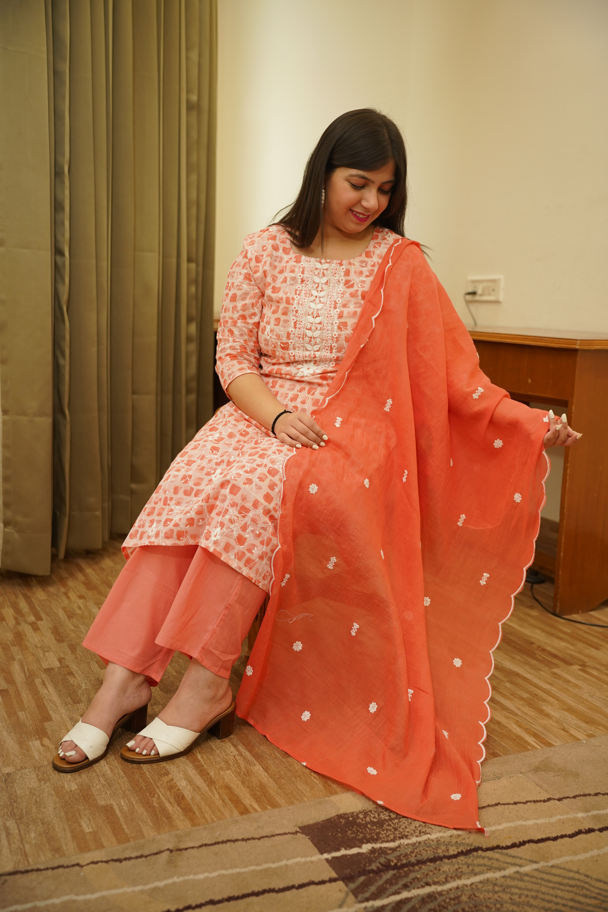 Floral Print Kurta Set