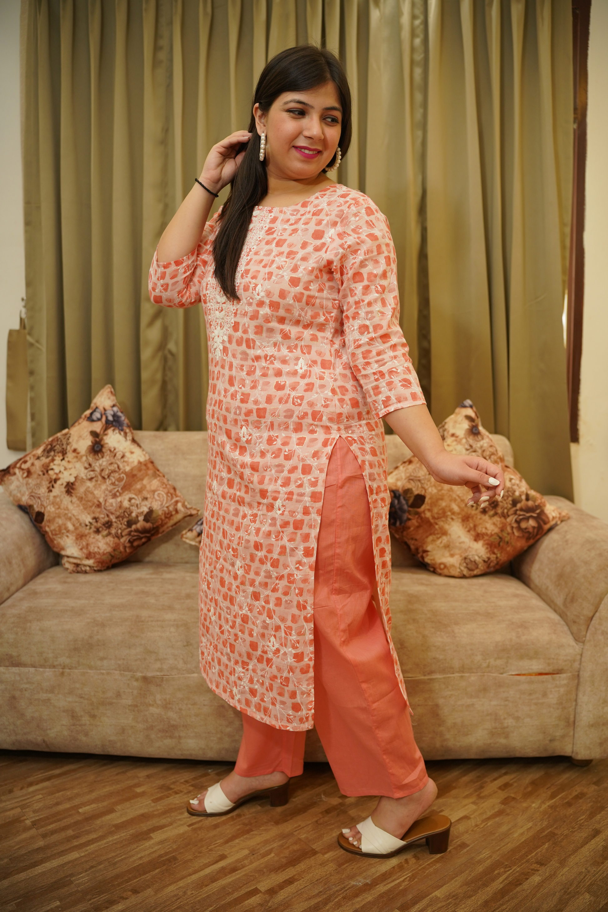 Floral Print Kurta Set