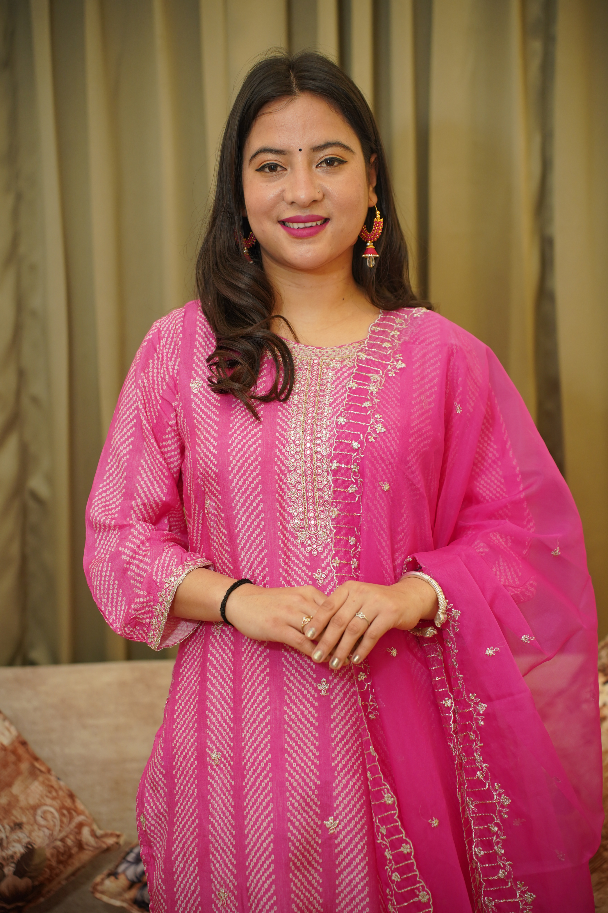 Kurta Palazzo Set With Dupatta