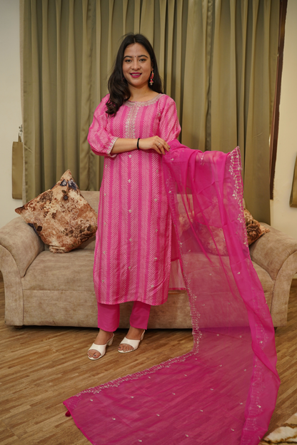 Kurta Palazzo Set With Dupatta