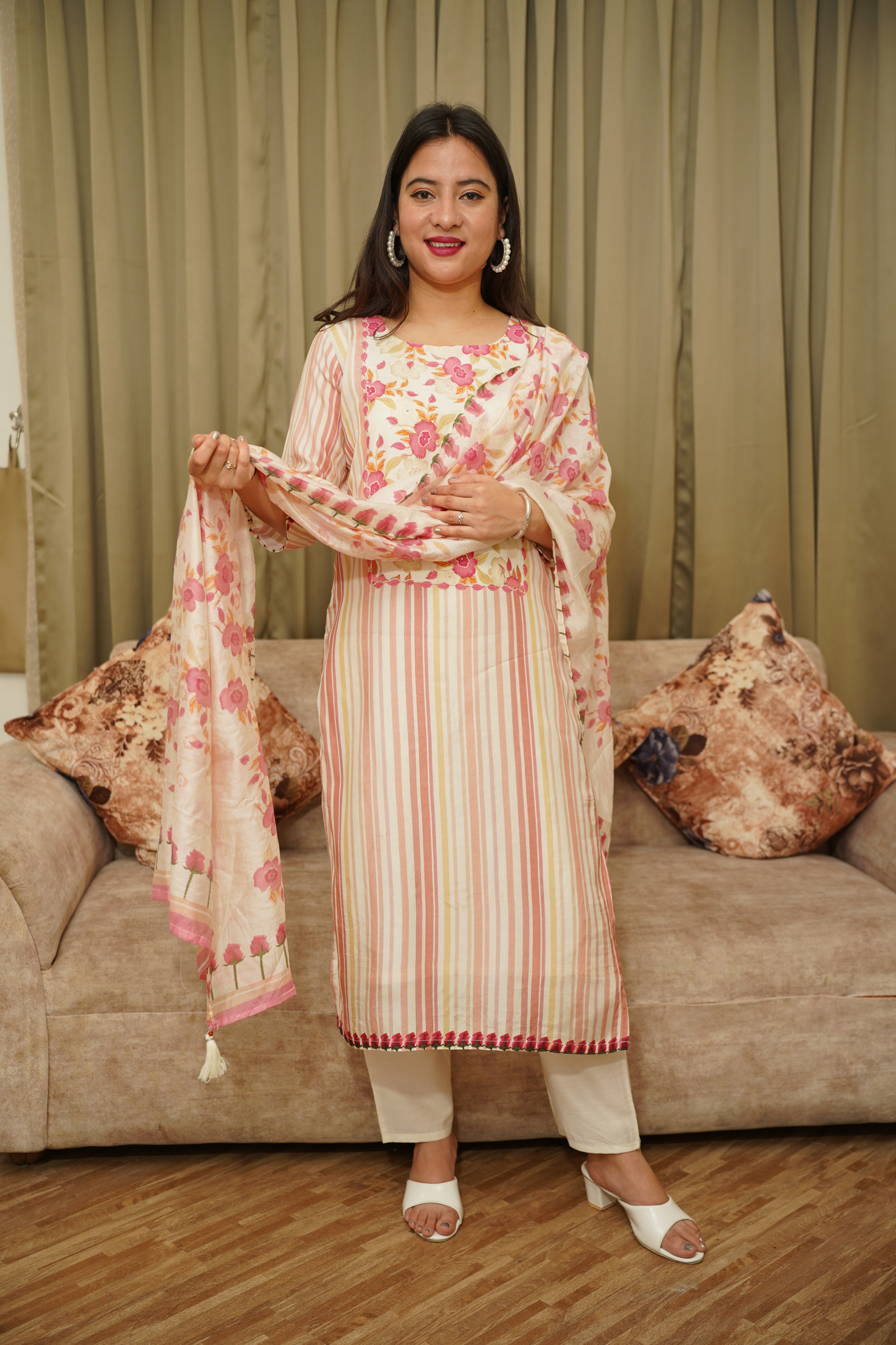 Floral Print Kurta Set