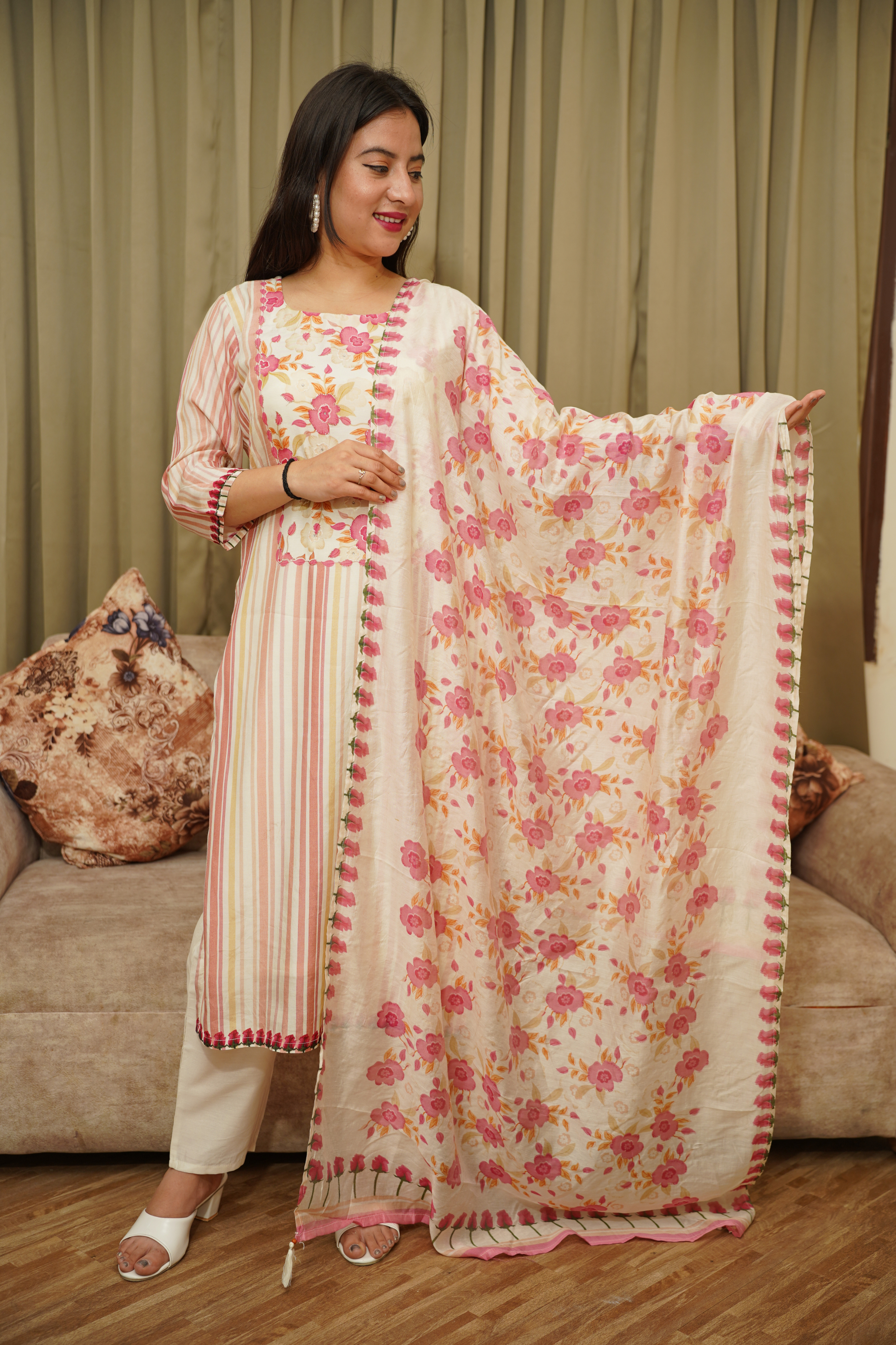 Floral Print Kurta Set