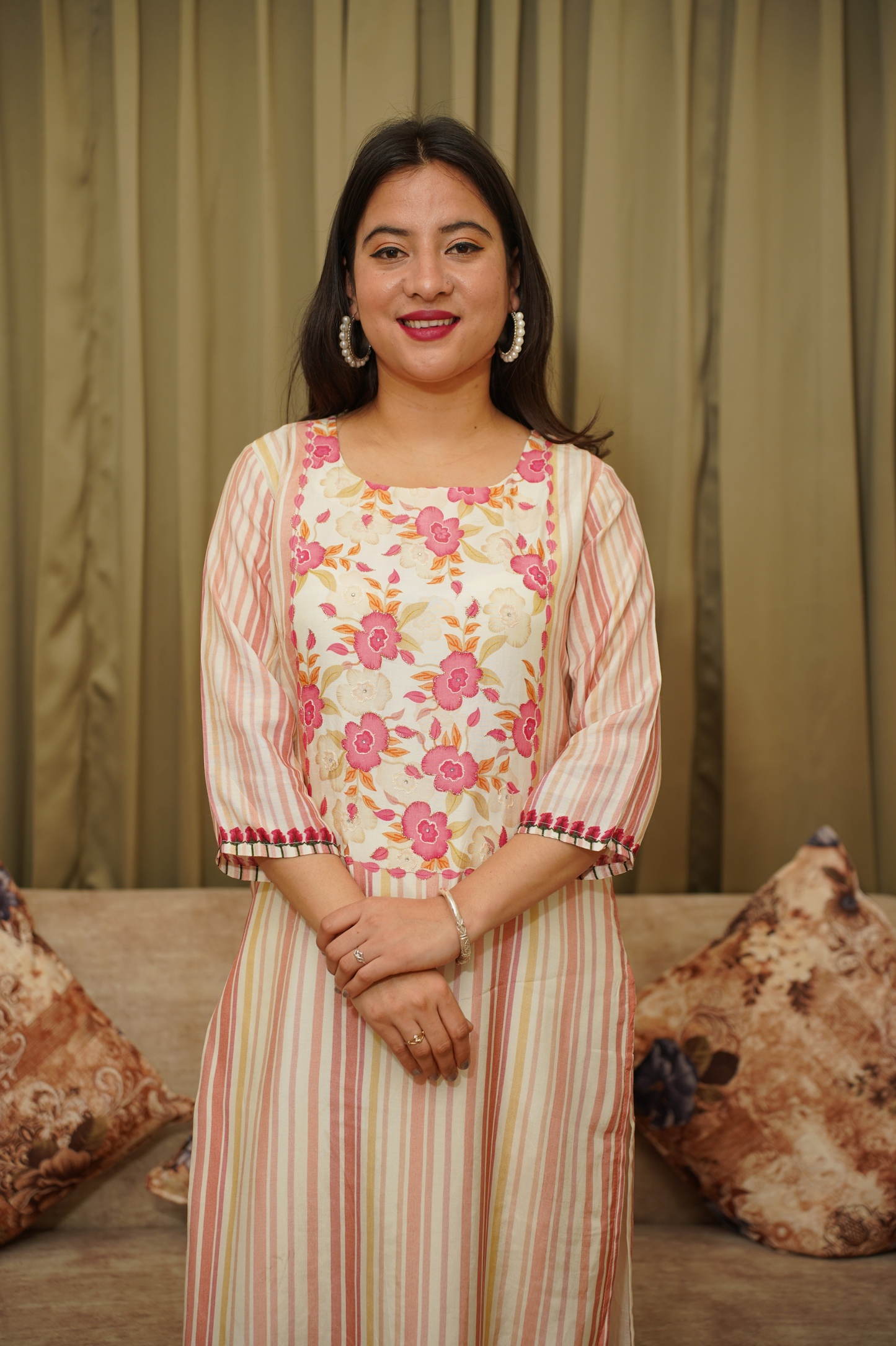 Floral Print Kurta Set