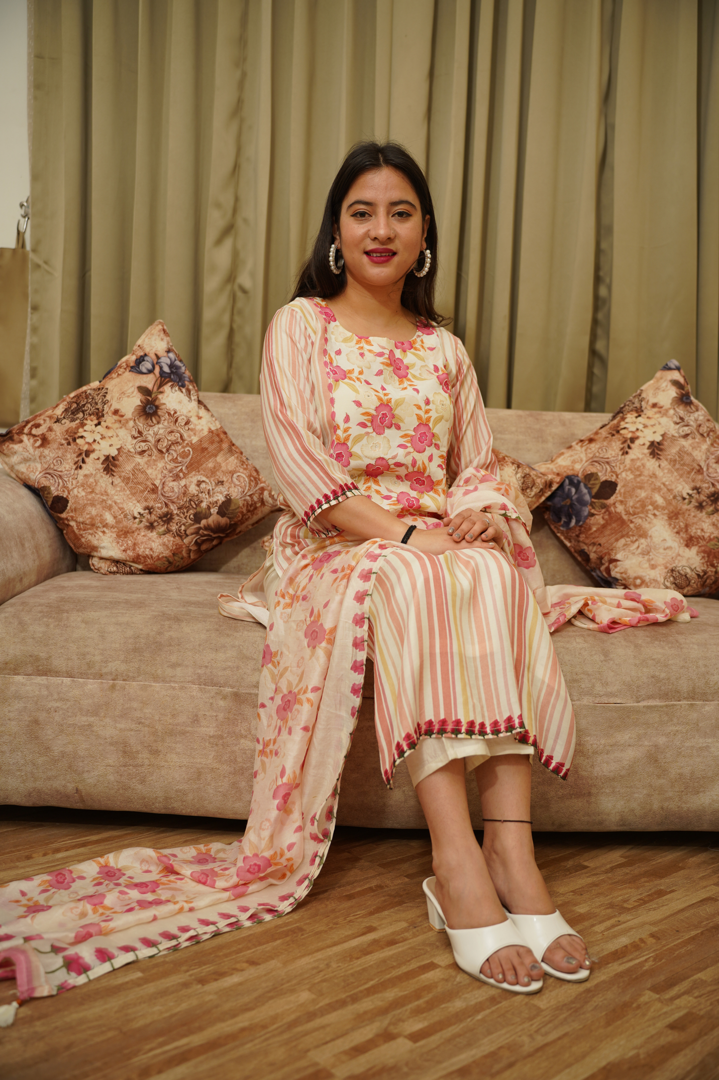 Floral Print Kurta Set