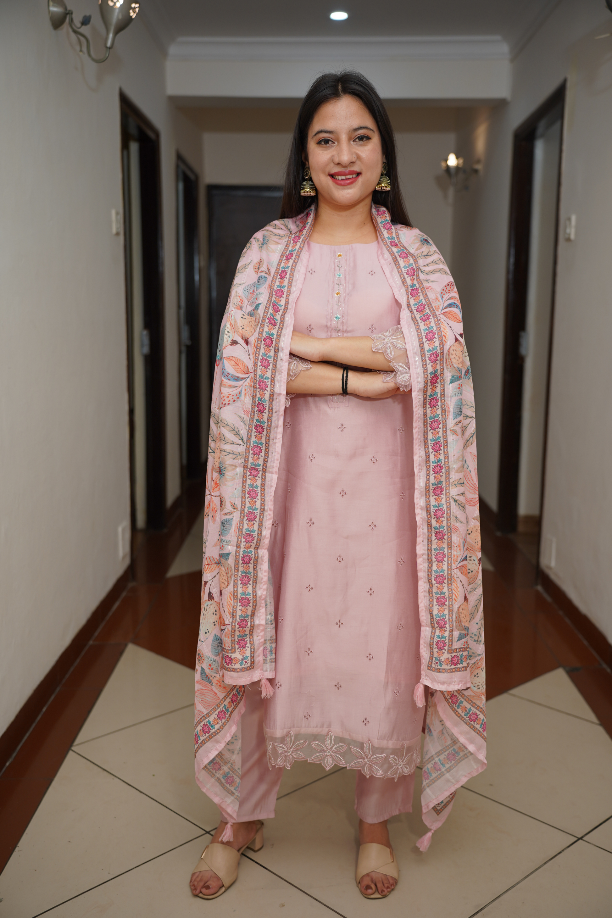 Kurta Palazzo Set With Dupatta