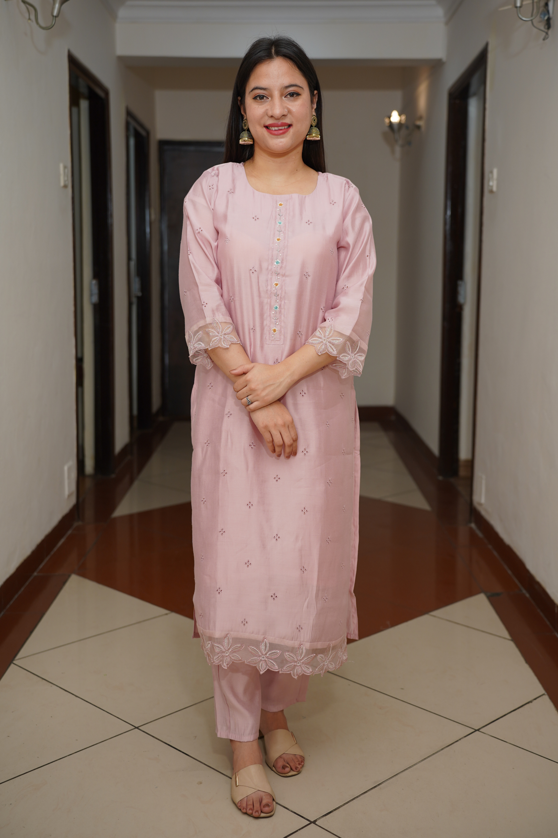 Kurta Palazzo Set With Dupatta