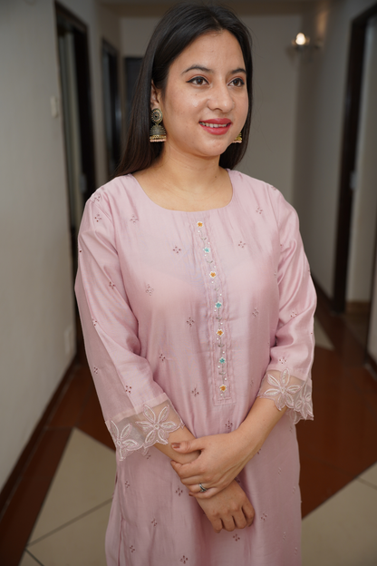 Kurta Palazzo Set With Dupatta