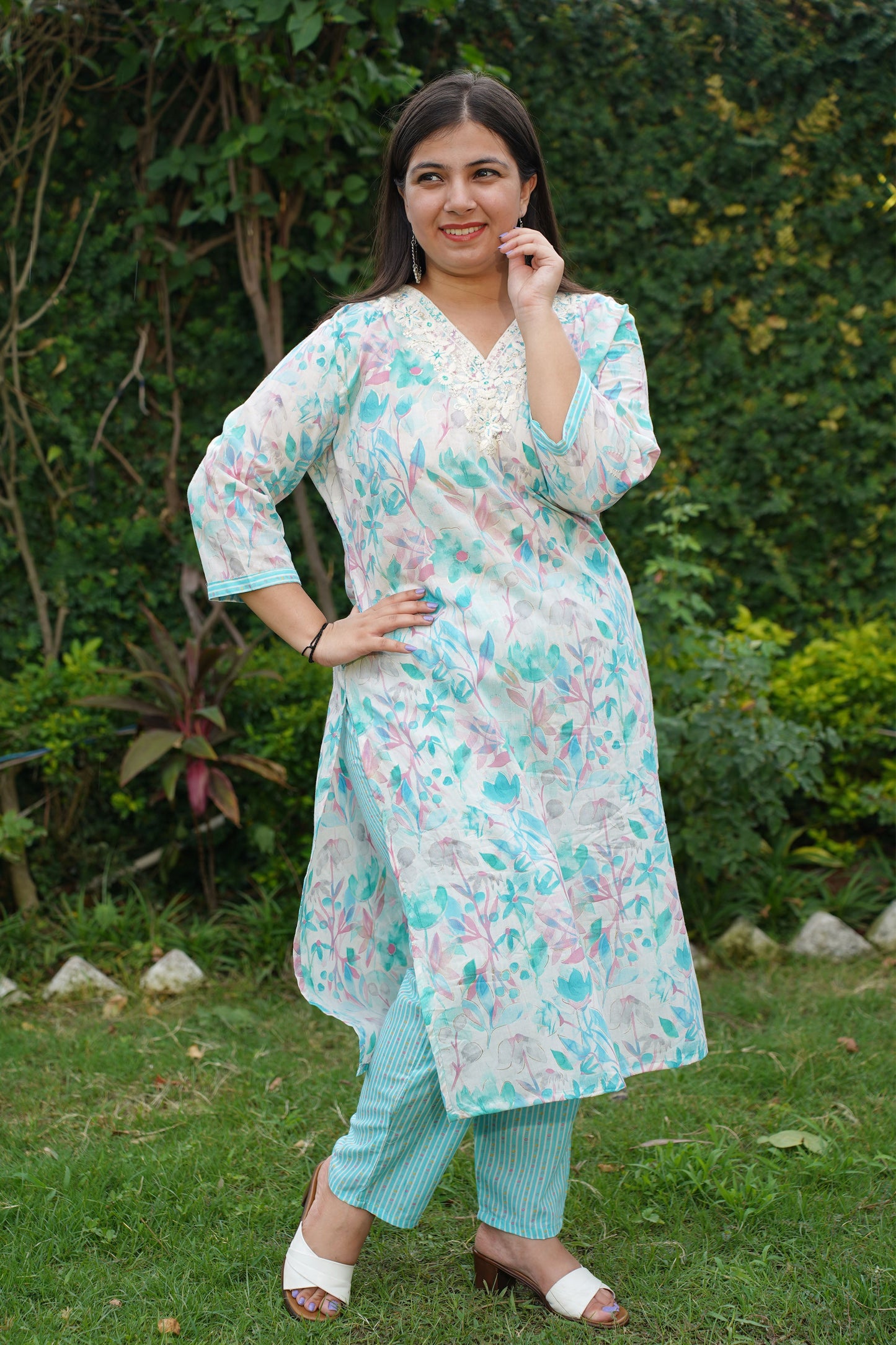 Serene Blue Modal Suit Set