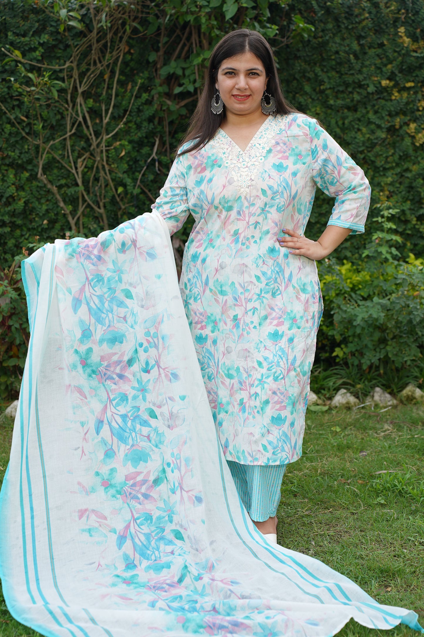 Serene Blue Modal Suit Set